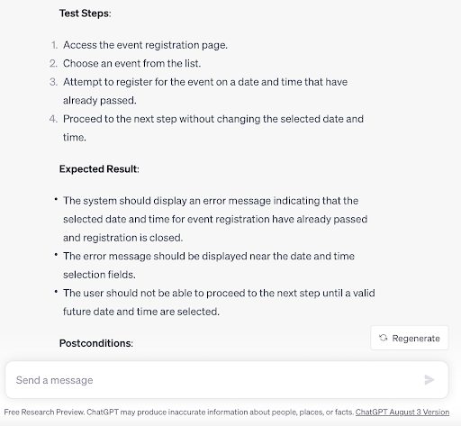 Screenshot of Experiment 5 discussing optimization of test scenarios using ChatGPT. No.2